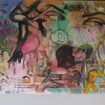 Graffiti mural 7 Deadly Sins vertical