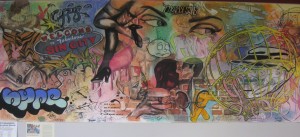 Graffiti mural 7 Deadly Sins vertical